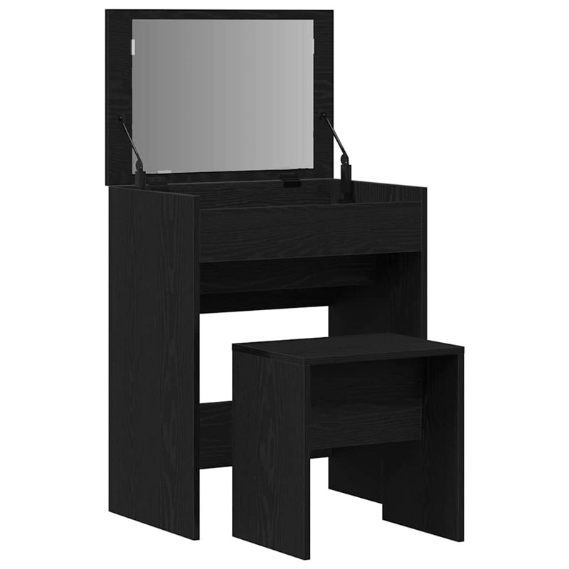 Dressing Table Artisan 60 X 40 X 75 Cm Engineered Wood, Black