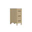 Armoire de rangement de meuble-lavabo autoportante avec comptoir et 3 tiroirs à fermeture en douceur pour espaces minimalistes modernes (sans lavabo)