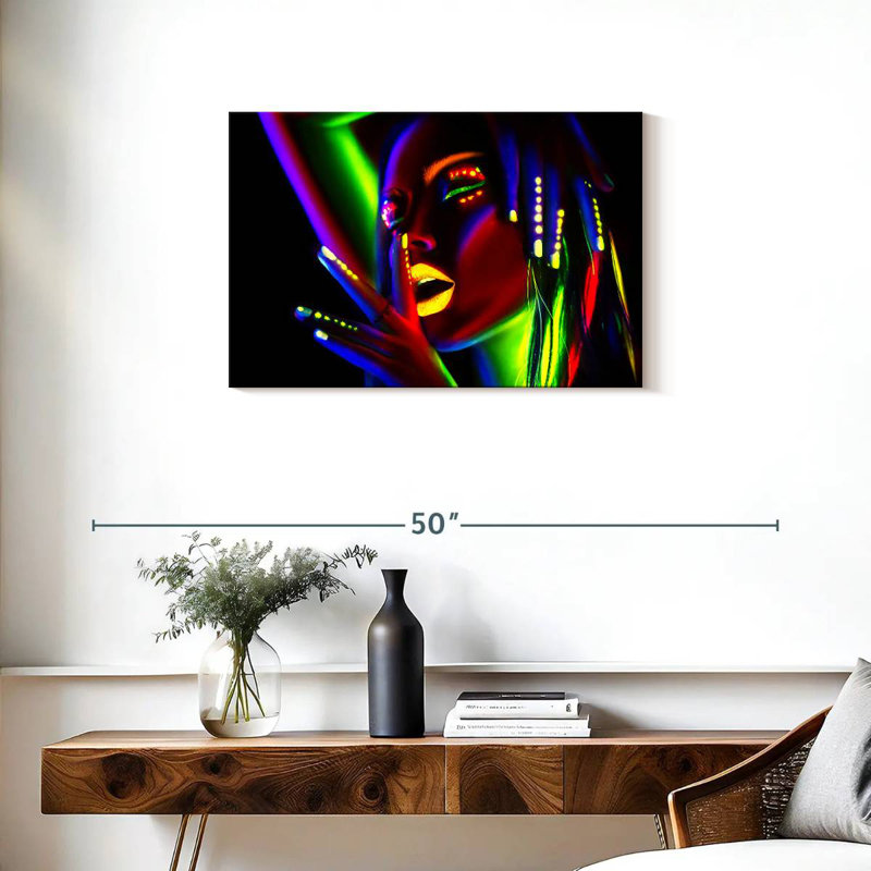 Shuttleworth Neon Makeup, 20" H x 30" W