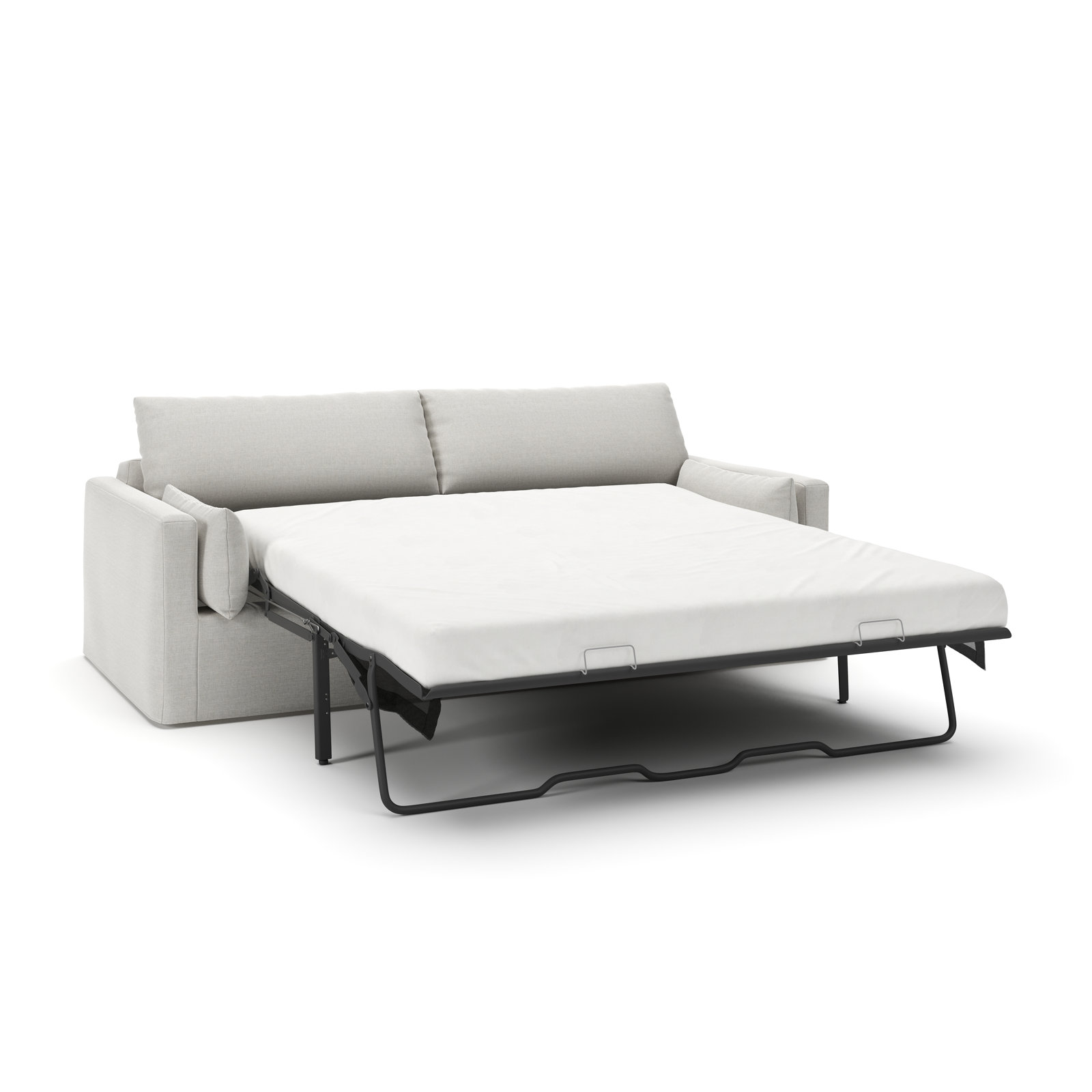 Luna 96'' Sofa, Drusky Ivory Sustain® Basketweave