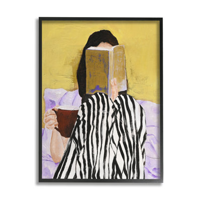 Ba-129-Framed " Girl Reading In Bed " by Design Fabrikken