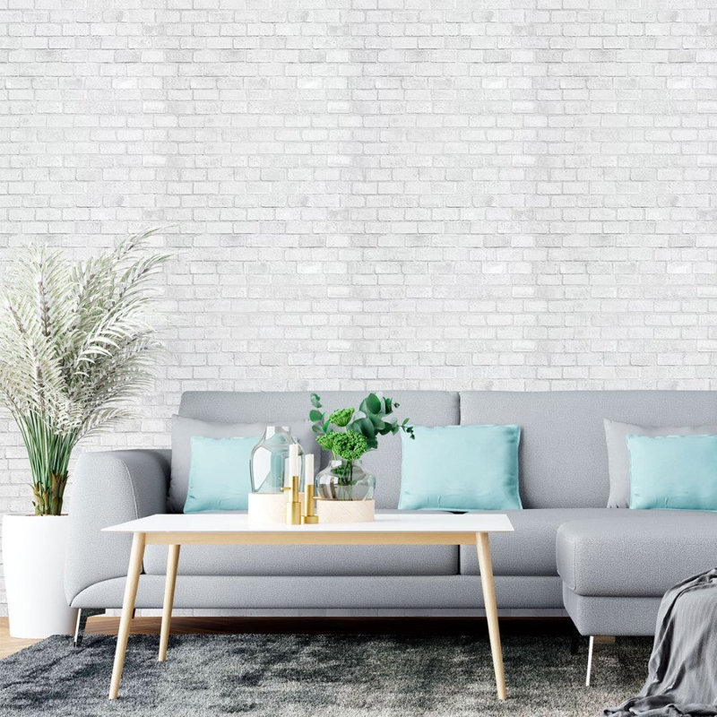 Rouleau de papier peint auto-adhésif L 8,5 pi x l 24 po Brick