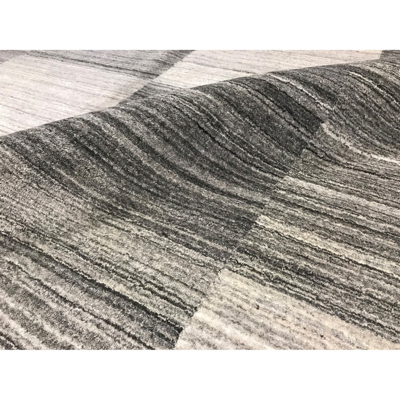 Plaid Area Rug in Gray/Graphite