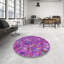 Tapis de zone mauve à motifs-144907478