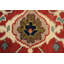 Grand tapis traditionnel indien géométrique 12 x 15