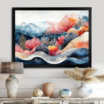 Avionce Colorful Sea Urchin Into The Coral Landscape II - Sea Urchin Canvas Wall Art