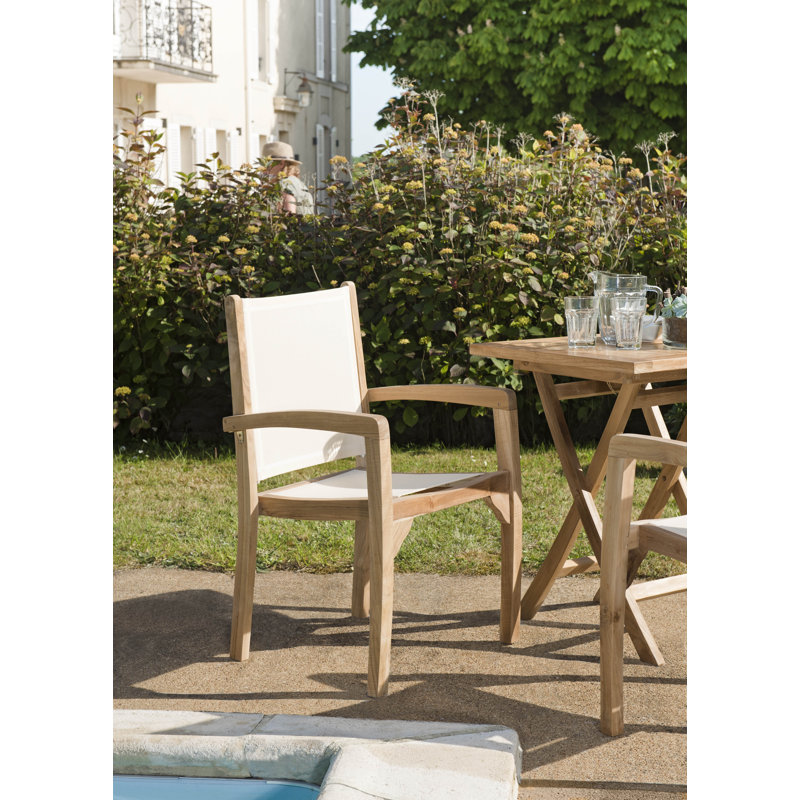 Woehler Patio Dining Armchair with Cushion