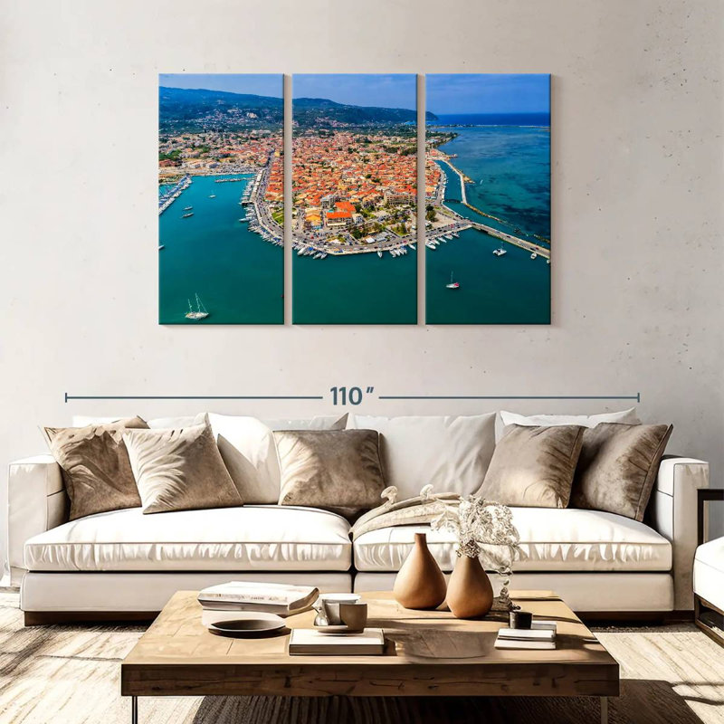 Lefkada Aerial View, 48" H x 74" W