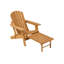 Chaise Adirondack d'extérieur pliante en bois avec repose-pieds rétractable