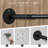 36.2'' Metal Wall Mounted Clothes Rack,Black-1814636576