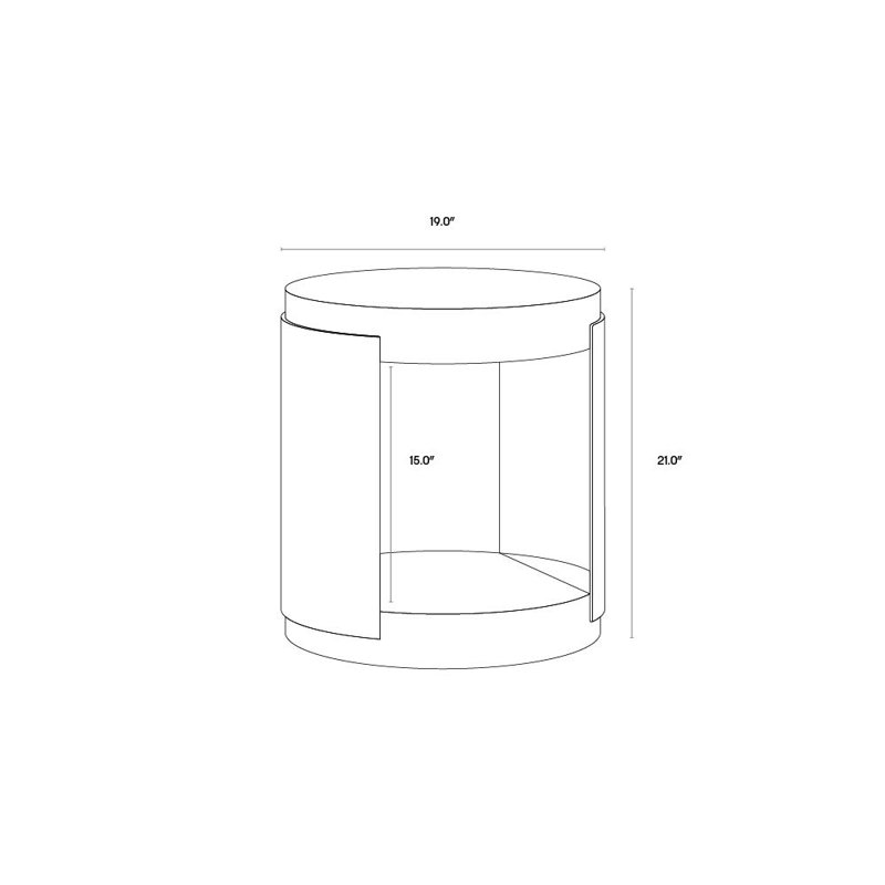 Cavette Outdoor Round Side Table