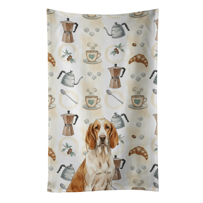 Bracco Italiano Coffee Bar Kitchen Towel, Bracco Italiano