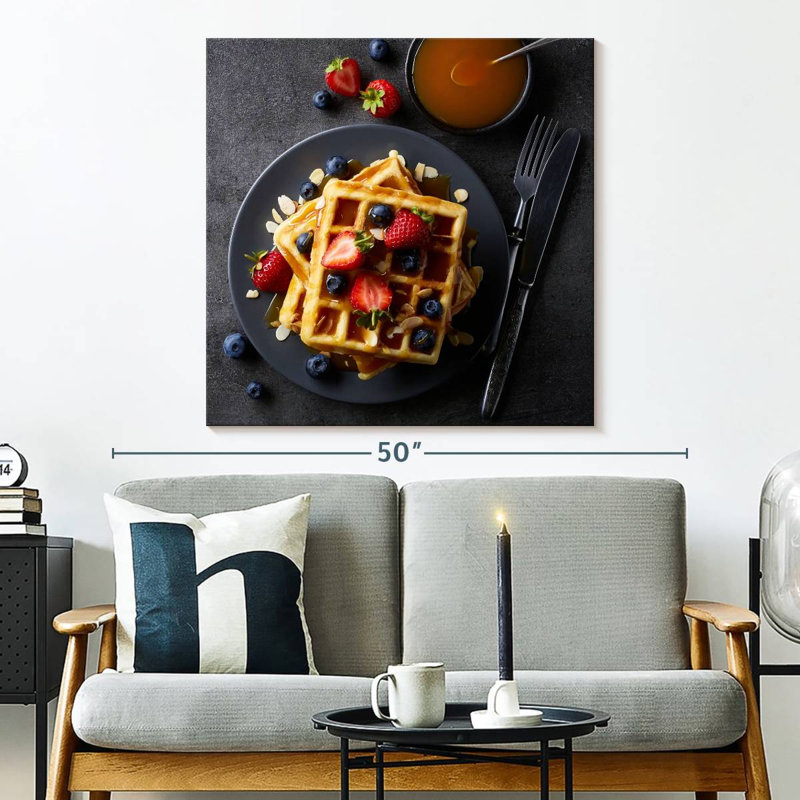 Yarlin Waffles For Breakfast, 33" H x 33" W