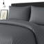 Microfiber Stripe Duvet Complete Set With Striped Pillows & Fitted Sheet-113206110-113206102