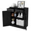 Armoire de bureau avec serrure, 2 tiroirs et tablettes réglables