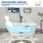 59"L x 28"W Freestanding Acrylic Slipper Bathtub, Chrome Drain & Overflow, Non-Slip Rectangular Design for Modern Luxury Bathrooms-66703700