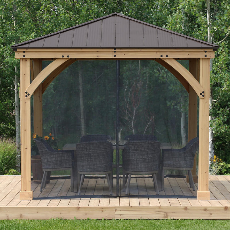 Hardtop Gazebo, 285cm H x 303cm W x 119cm D