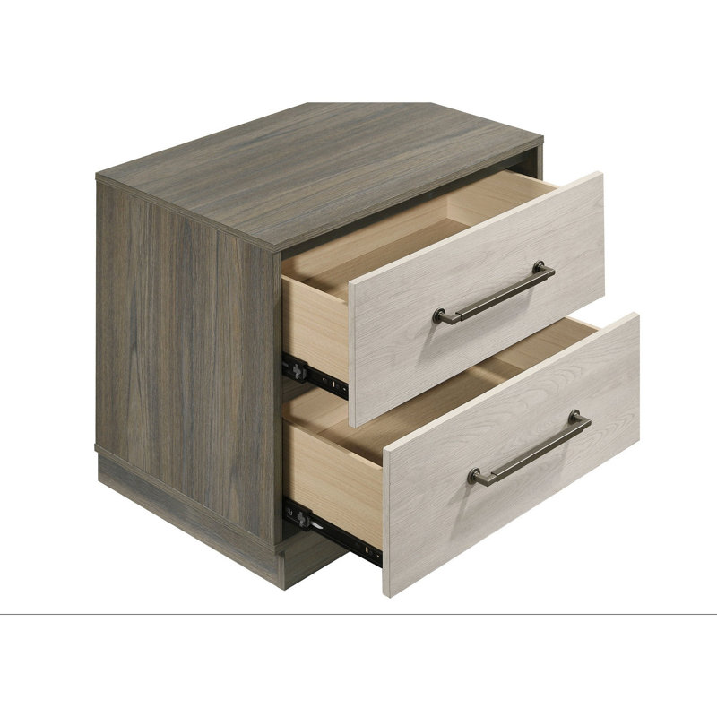 Table de chevet 2 tiroirs Edmondson