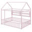 Structure de lit en métal avec clôture et tablettes-648561675-648561782