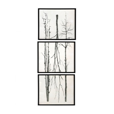 Ensemble de 3 cadres photo sur bois