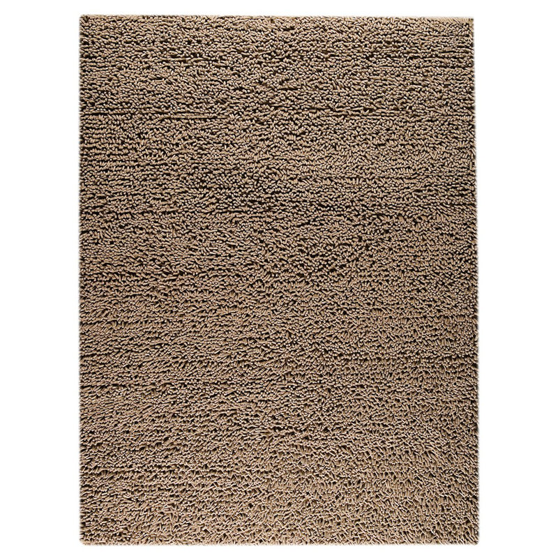 Tapis décoratif brun foncé en laine fait à la main Hogle, Rectangle 4 pi 6 po x 6 pi 6 po