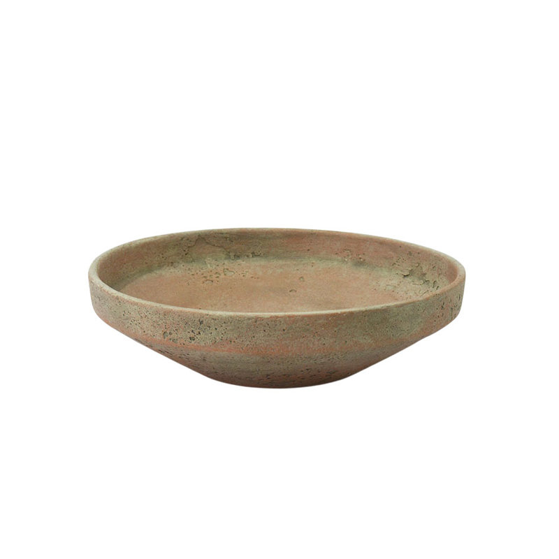 Cole and Grey Ceramic Washed Cream Large Decorative Bowl, Beige