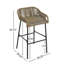 Tabourets de bar confortables pour le patio, divertissement extérieur moderne en corde de métal