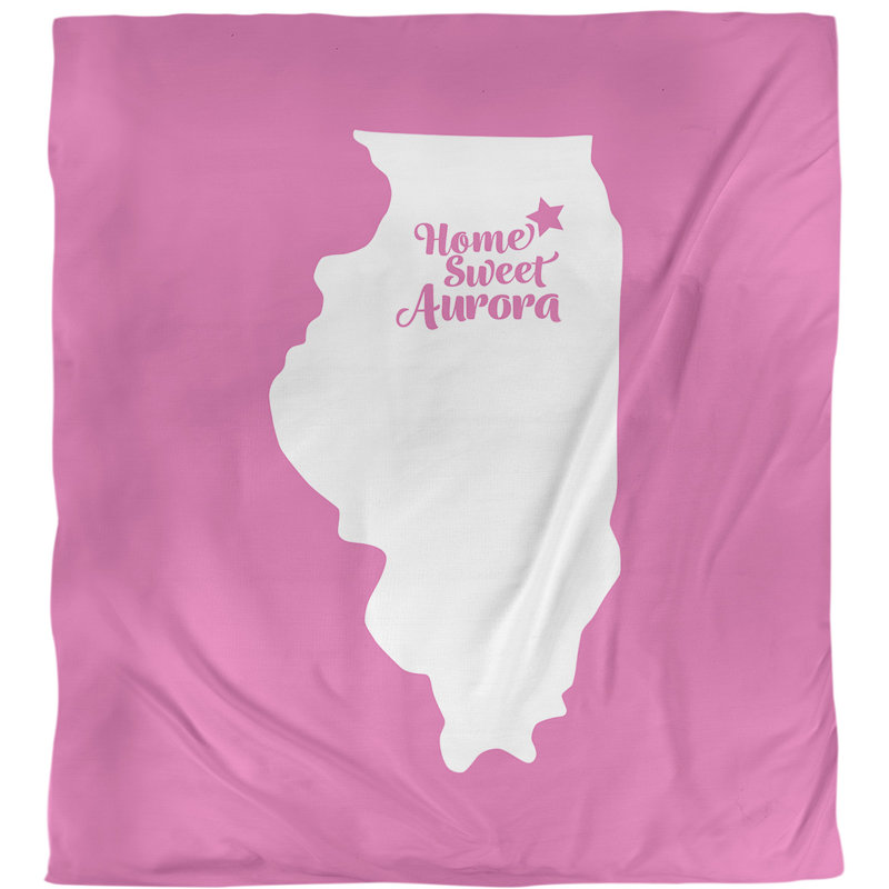 Housse de couette simple aurora Illinois, Housse de couette simple TG, Rose, Microfibre