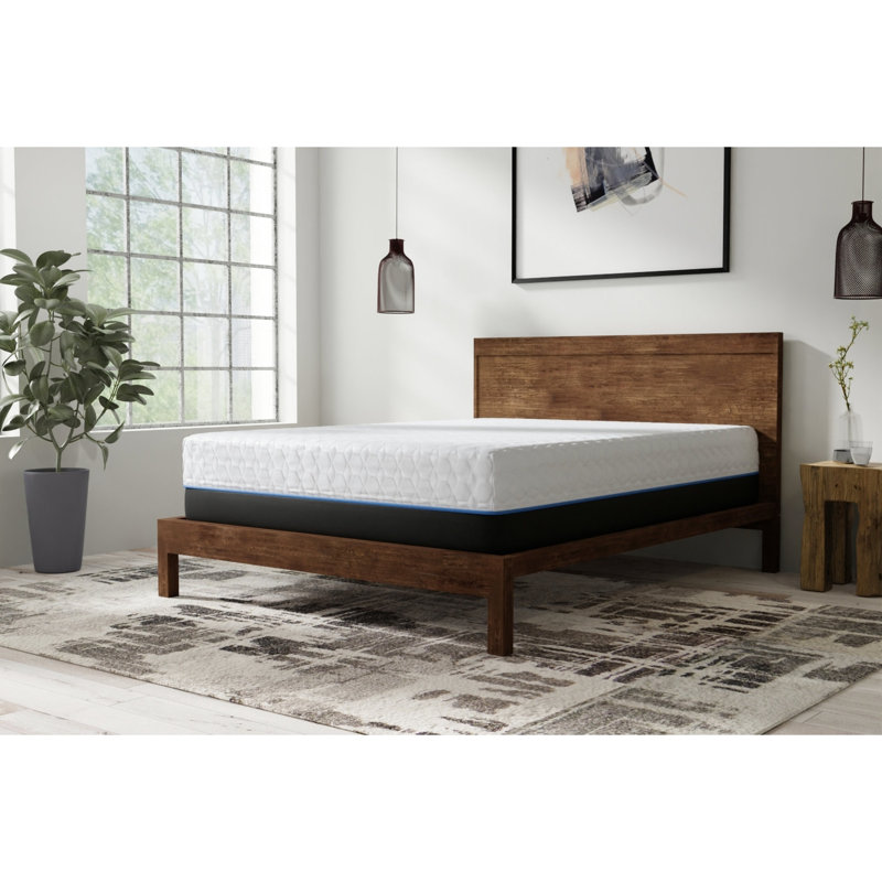 Matelas pour grand lit en cuivre 14 pouces - support en heures, gel de marbre, mousse à mémoire de forme,