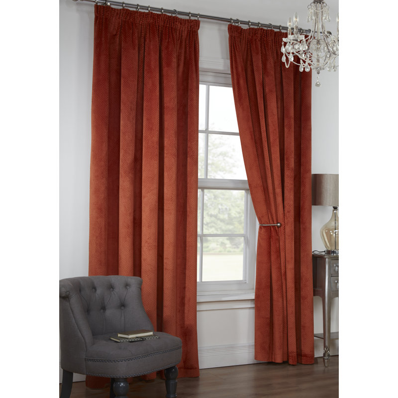Colorado Room Darkening Curtain Pair, Rustica, 168 W x 137 D cm