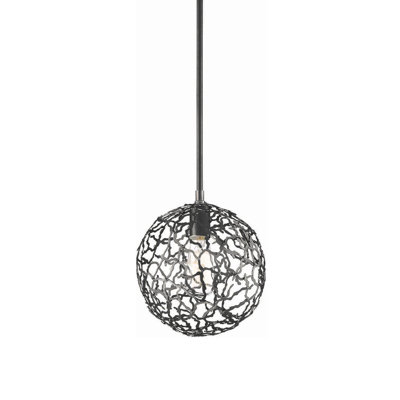 Danzell 1 - Light Matte Black Sphere Pendant