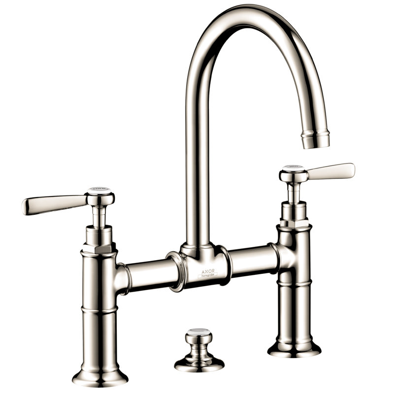 AXOR Montreux Widespread Bathroom Faucet, Polished Nickel