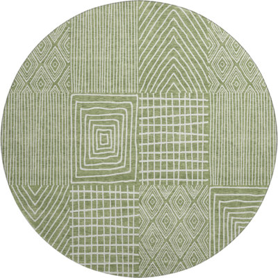 Premium Machine Washable Lyndhurst AMF990 Geometric Rug