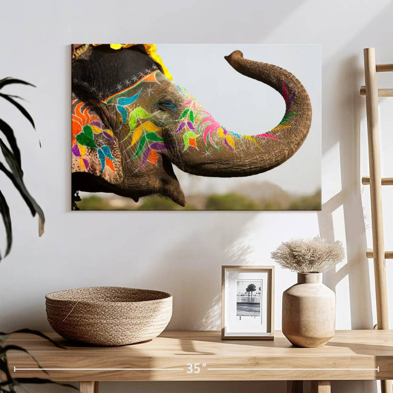 Brampt Jaipur Festival Elephant, H 16 po x l 24 po