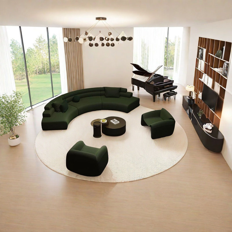 Semi-circular curved light luxury negotiation sofa