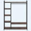 Organisateur de garde-robe autoportant 47,24 po avec 6 tablettes de rangement et barre de suspension