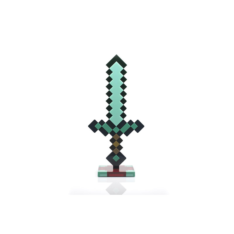 Ukonic Minecraft Diamond Sword 14 Inch Usb Desk Led Bedside Night Light Lamp For Gamers | Wayfair
