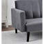 Lit futon simple convertible de 72 po avec structure en bois massif, capitonnage à rainures, gain de place en velours doux au toucher, dortoirs