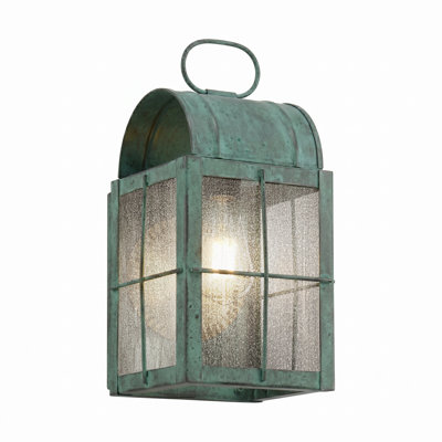 Brass Traditions - Durham - 1 Light - 10 inch - Verde Green - Solid Brass - Wall Light
