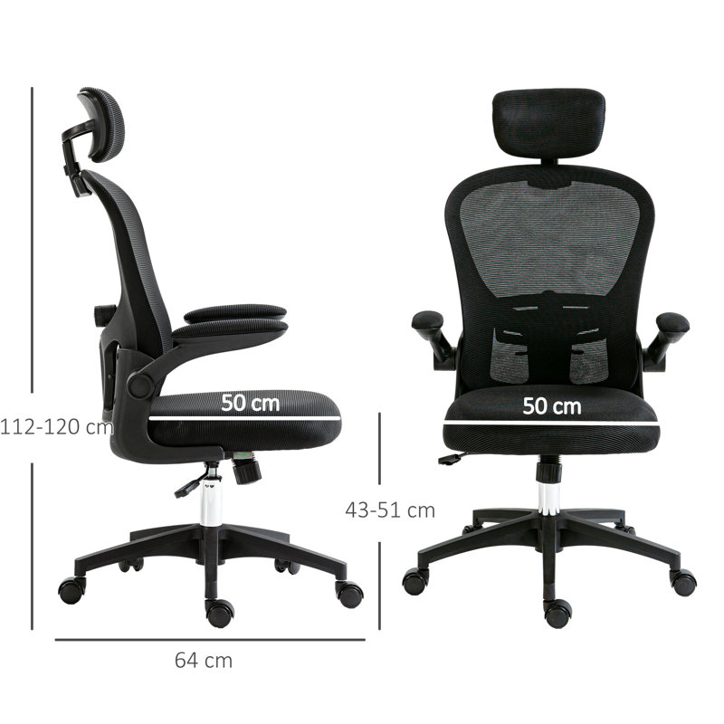 Foam Padding Office Chair, Black