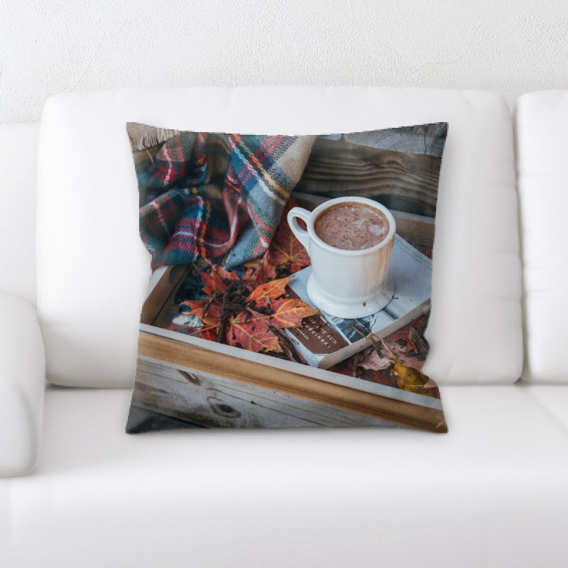 Coussin décoratif café