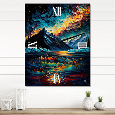 Horloge murale Mystical Artic Mountain