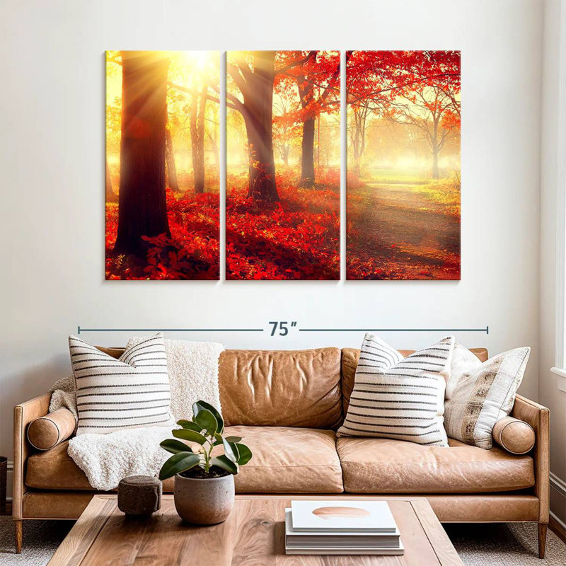 Harnek Sunny Fall Forest, 42" H x 65" W