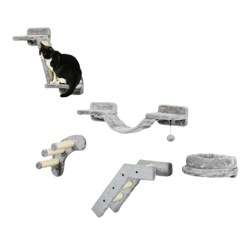 Étagères murales pour chat 5 pièces Pawhut