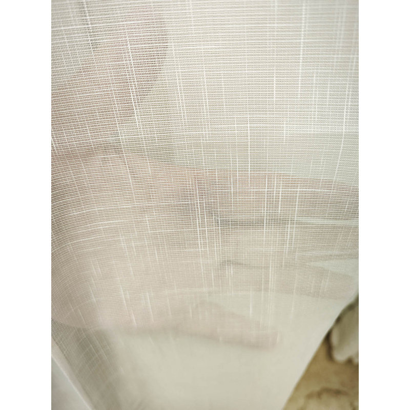 Panneau de rideau simple de couleur unie avec œillets, Blanc