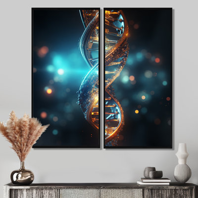 Sparkling Helix Dna - Modern Wall Art