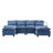 United We Win 106" U Shape Sectional Sofa Cloud Couch For Living Room, Upholstery Comfy Modular Sofas, 4 Seat Chenille U-Shaped Sleeper Sofa With Chaise Lounge, Ottoman & Pillows-1084435972