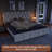 Upholstered Platform Bed Frame with Storage Drawers, Mattress Foundation with Solid Wooden Slats Support-1037192877-1037192879