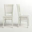 Chaises de salle à manger Vancouver - Ensemble de 2 chaises de cuisine à dossier en lattes, blanc lin-1159070067