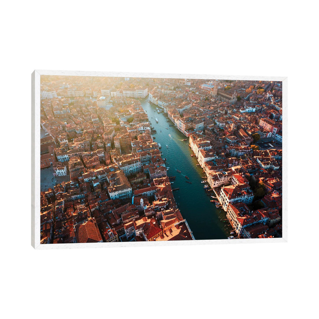 Aerial Sunset Over The Grand Canal, Venice, Italy by Matteo Colombo - Gallery-Wrapped Canvas Giclée on Canvas